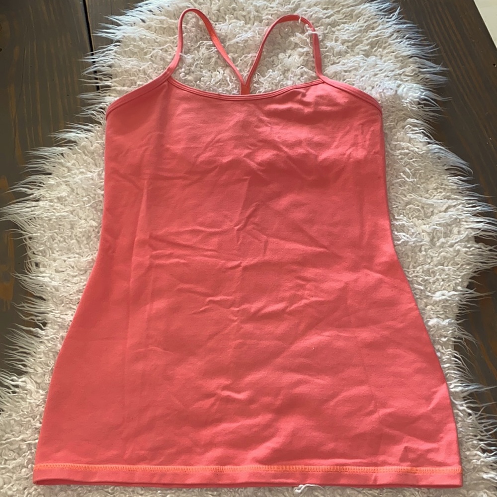 Neon melon lululemon y power tank